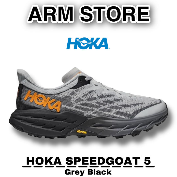HOKA SpeedGoat 5 Running Shoes sepatu Lari Olahraga Pria Sneakers 100%