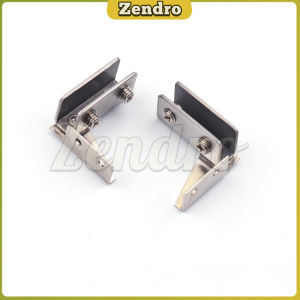 ZEO Non-perforated Glass Door Hinge Wine Display Cabinet Hinge Mounted Hinge Set