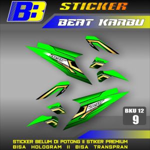 Striping Beat Karbu Carbu tahun 2008 2009 2010 2011 2012 Setiker stiker sticker list variasi BKU 12