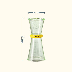 JustLiving 1Pc Plastic Cocktail Shaker Drink Mixer Hand Shaker Cup with Scales Hand-made Lemon Tea Maker Tools Accessories Stainless Steel Ice Breaker Smashing Fruit Squeezer Presser Muddler