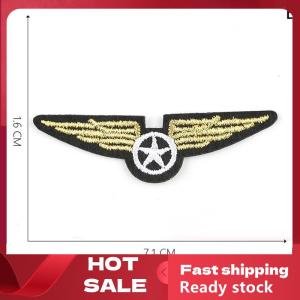 🚚【Local Express Delivery】🚚 Flying Jacket Badge Golden Wings  Hook Loop Patch Mini Eagle Morale Emblem Chest Cloth Sticker for Men Pilot Suit DIY