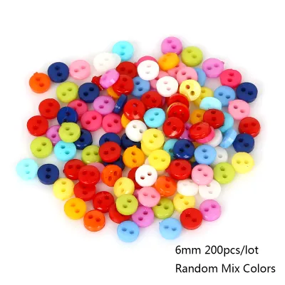 20-200pcs/Bag Round Resin Sewing Buttons Scrapbooking Solid Random Mixed Color for DIY Clothes Dolls Crafts Garment Accessories