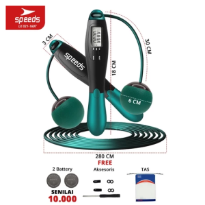SPEEDS Skipping Lompat Tali Kansen Loncat Tali Digital Jump Rope Lompat Tali 021-1607