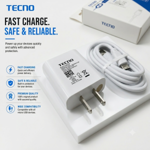 NEXUS: TECNO FFFast Charging Adapter & Type-C Data Cable& MICRO USB Original | TurboCharge  Type-C Charger Kit