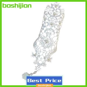 bashijian 1PC phụ nữ Goth tăng hạt hoa ren nô lệ găng tay có thể điều chỉnh vòng Vòng đeo tay dài