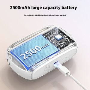 KS 2025สายคล้องคอแบบพกพาใหม่สายคล้องคอแบบพกพาพัดลมยูเอสบีชาร์จไฟได้กลางแจ้งโต๊ะเล็กพัดลมไร้ใบพัดมือถือ