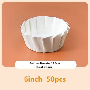 MKEB 50Pcs การอบในครัว กระดาษอบขนม ใช้แล้วทิ้งแบบไร้พับ ห่อเค้ก กระดาษทำเค้ก ทนทานต่อการใช้งาน น้ำมันหลักฐาน คัพเค้กซับ สำหรับงานแต่งงานมัฟฟินเค้กแม่พิมพ์