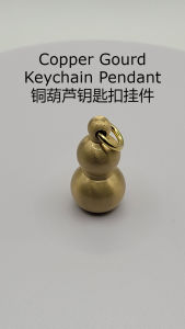 (SG Seller Ready Stocks) Solid Copper Gourd Key Ring Pendant 2.7cm 实心铜葫芦钥匙环挂件 2.7厘米高