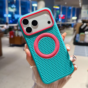 Stylish Dopamine 3D Honeycomb Cooling Magnetic Phone Case For iPhone 18 Pro Max 17 16 15 14 13 Plus 5G Shell Mesh Breathable Drop Protection Cover