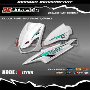 Striping Mio 110 Smile Sporty List Variasi Semi Full Design Simpel Terbaru Keren Free Satu Set Kanan Kiri LA0788