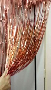 Foil Tel Curn Tel Wedding Backdrop Birthday Backdrop