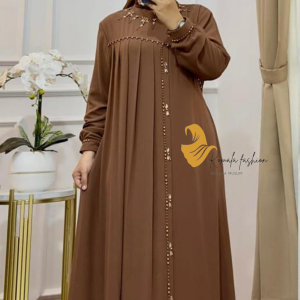 Hanifah Dress wanita dua layer bahan ceruty babydoll aplikasi payet gamis lebaran 2024 viral kekinian baju gamis model terbaru dress lebaran baju dress kondangan dewasa murah elegan gamis muslim remaja baju gamis cewek muslimah COD-KL