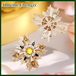 Hmeme Medieval Vintage Western Antique Brooch Cross Vintage Starlight Pin Women Coat Clothing Jewelry Accessries Gifts