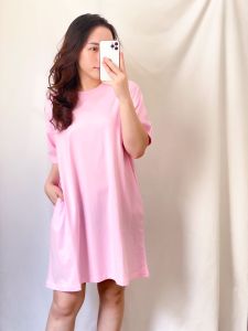 Dress Wanita Jumbo Bigsize Midi Dress Bahan Katun