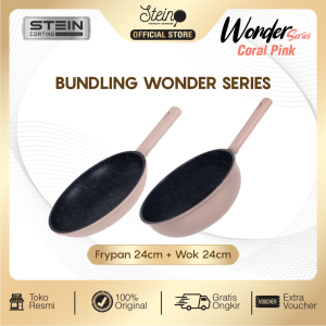 STEIN WONDER SERIES SET 2PCS | Panci Set Wok Pan 24cm & Fry Pan 24cm