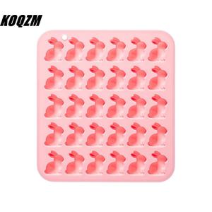 KOQZM🍽🍷 Easter Bunny Silicone Mold 30 Cavities Candy Mould Wax Melt Tray For Baking Rabbit Chocolate Jello Resin Gummies Cupcake Decor