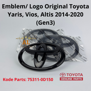 Emblem Logo Depan Original Toyota Yaris Vios Altis 2014 2015 2016 2017 2018 2019 2020 Gen 3 Kode Parts 75311-0D150