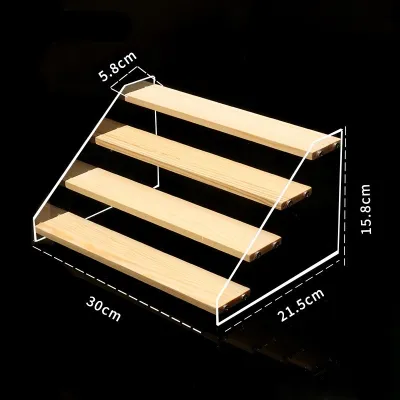 2-5Tier Ladder Display Storage Rack Wooden Display Rack Multi-Layer Product Display Rack Organizer