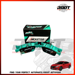 NEXZTER ผ้าดิสเบรคหลัง HONDA CIVIC FC FK ปี 16-18 เครื่อง 1.8TURBO เครื่อง 1.8 FE ปี 21 ขึ้น เบอร์ NX8650 PRO