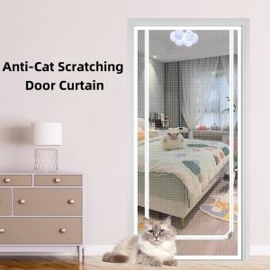 SKISOPGO Punch Free Door Curtain Zipper-type Pet Screen Door Breathable Nano Anti-cat Langsir Pintu Bilik