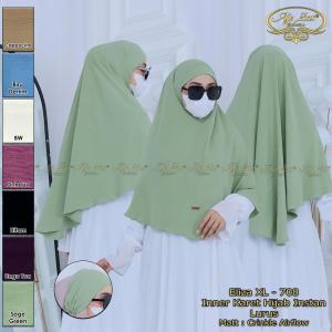 AJE ZAS - Hijab/Khimar/Kerudung Bergo Kode-ELIZA XL Inner Karet Hijab Instan Matt Crinkle Airflow