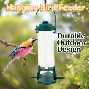 Pet Bird Feeder Suspended Porous Outdoor Bird Feeder Food Dispenser Automatic Feeder