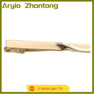 Aryio 1Pc Tie Clip for Men Copper Simple Bar Clasp Fashion Mens Classic Tie Clip