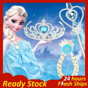 Frozen Princess Wand and Crown Set Elsa Anna Wig and Gloves Set