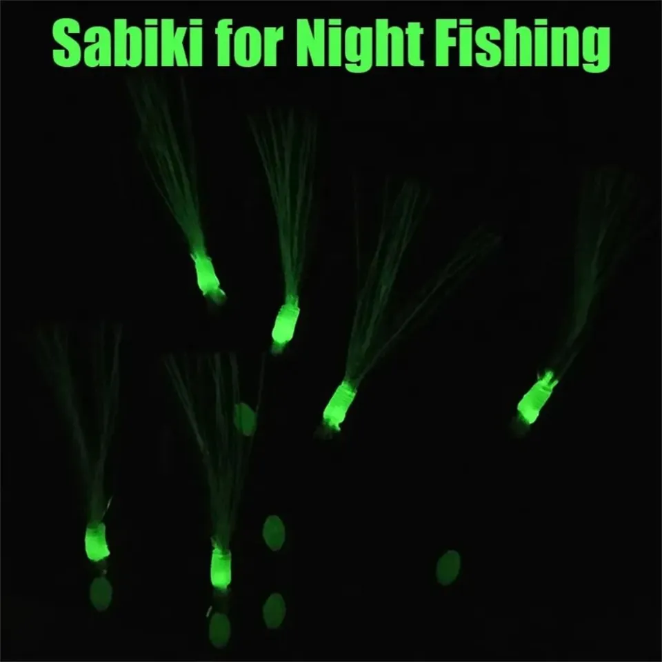 ETERNALLY 6Pcs/set Mackerel Feathers Sabiki Rig Hook Night Fishing