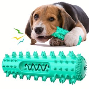 Entertaining Durable Dog Chew Toy for Teeth Cleaning - Interactive Puzzle Stick for Small to Large Breeds Non-Toxic Thermoplastic Rubber