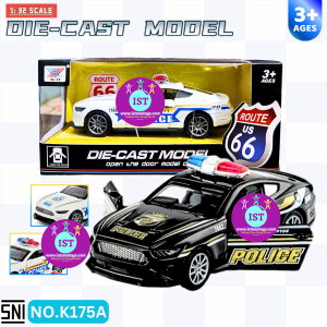 IST Mainan Diecast Model Mobil Police 1:32 Pullback No.K175A