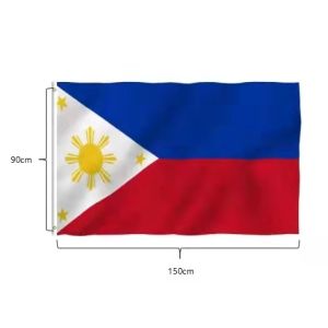 Philippine Flag 3 Feet X 5 Feet Polyester Material For Outdoor Banner Decor