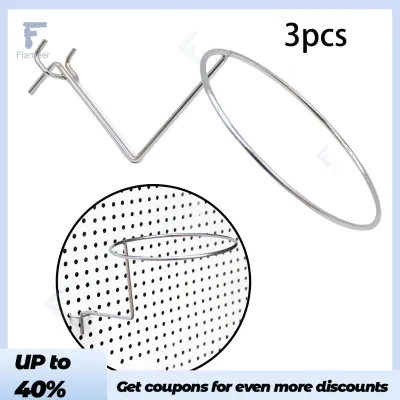 Flameer Bảng Pegboard Kim Loại hat tổ chức giá lưu trữ Dia 5.1inch linh hoạt mạnh mẽ cho các cửa hàng lắp ráp đơn giản Phụ Kiện Móc dán tường