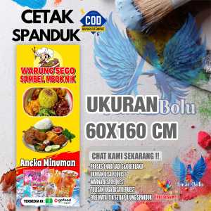 Cetak Spanduk Cetak Banner WARUNG NASI & ANEKA MINUMAN Costom Desain