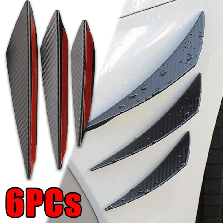 6er-Set Frontspoiler-Lippen-Splitter Aus Gummi – Universell, Für Auto-Stoßstange, Carbonlook/schwarz! 6er-Set Frontspoiler-Lippen-Splitter Aus Gummi – Universell, Für Auto-Stoßstange, Carbonlook/schwarz!