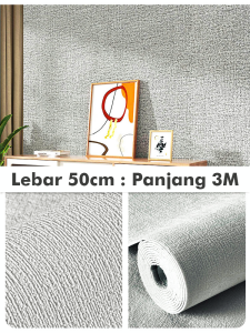 50CM300CM Wallpaper Dinding Kamar Stiker Dinding Kamar Linen Stiker Linen
