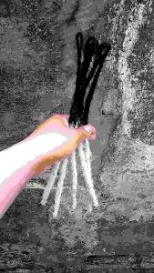 Rambut Gimbal Hitam Putih Beli 1 Gertis 1 Ukuran 30cm