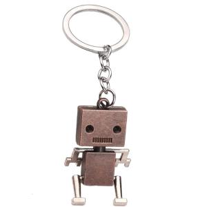 Metal Robot Keychains Adornment Fun And Quirky Keyrings Accessories With Flexible Joints Suitable For Tech Enthusiasts