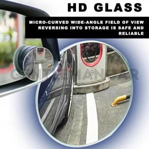Kaca Spion Suction Mounting 360° Cembung Full HD Mini Mobil Blind Spot Car Wide Angle