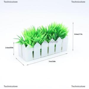[COD] Technicolore บ้านตุ๊กตา1 12หญ้าจำลองรั้วพืชสีเขียวบ้านตุ๊กตาของตกแต่งสวนขนาดเล็กอุปกรณ์ตกแต่งบ้านตุ๊กตา
