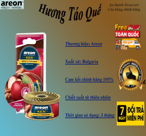 Sáp thơm ô tô hương táo & quế – Areon Ken Apple & Cinnamon