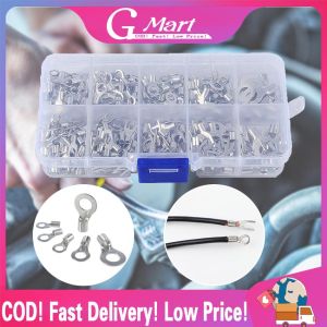 320Pcs/Set 10 In 1 Assorted Non-Insulated Ring Fork U-type Brass Terminals Assortment Kit Wire Connector Crimp Spade Terminals U-Type-Terminals