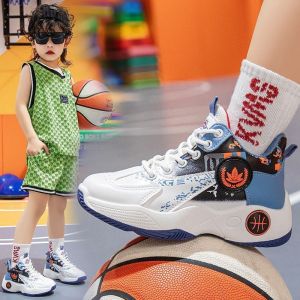 Fashion Basketball shoes for kids boys  high top sneakers outdoors sports shoes for kids size 29-40