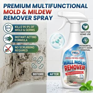 Wall Anti-Mildew Spot Removal Spray Wall Mold Cleaner Mold Remover Spray for Walls Tiles Ceilings Bathroom Kitchen Household Surface Cleaning