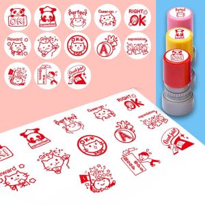 WAPKTY Praises Emoticons Teacher Encourage Stamp Scrapbooking Seal Teacher Supplies Emoticons Seal Durable DIY Reward Seal