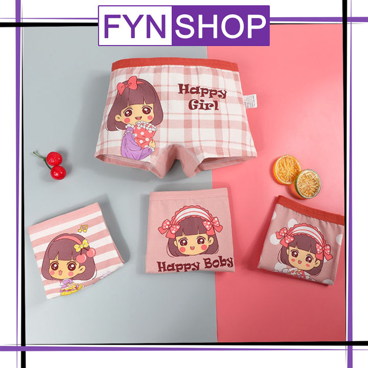 Fyngalery ♛ UWR87 Celana Dalam Anak Perempuan Model Boxer Celana Pendek