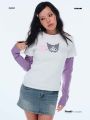 STYLIST | Kuromi - Regular Tee TripleHeartWhite เสื้อยืดพอดีตัว คุโรมิ. 
