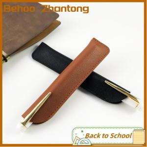Behoo ที่ใส่ดินสอหนัง PU สำหรับโรงเรียนที่เก็บปากกากล่องใส่ปากกาสีทึบทนต่อการสึกหรอฝาปิดปากกาป้ายขนาดเล็ก