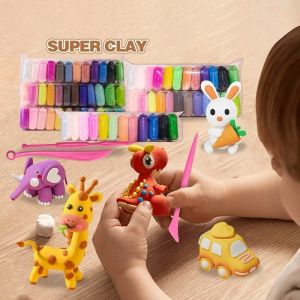 AOJU เล่นแป้ง ดิน ของเล่น DIY ดิน Diatomaceous โลก 12/24/36 / สี โลก Diatomaceous เกาหลี ของเล่นเด็ก ทำด้วยมือ ดินสำหรับเด็ก Zanzancc