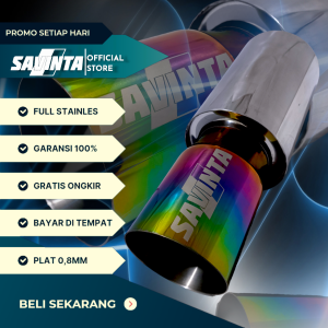 Savinta Knalpot Mobil BNLv3 Stainles Plat 08mm Rainbow